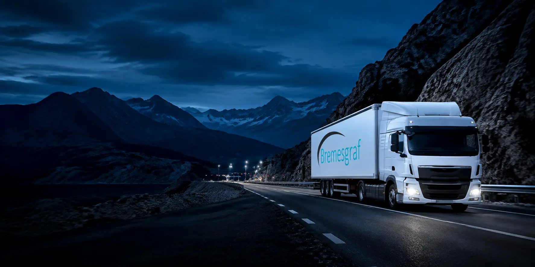 Freight route towards a border crossing