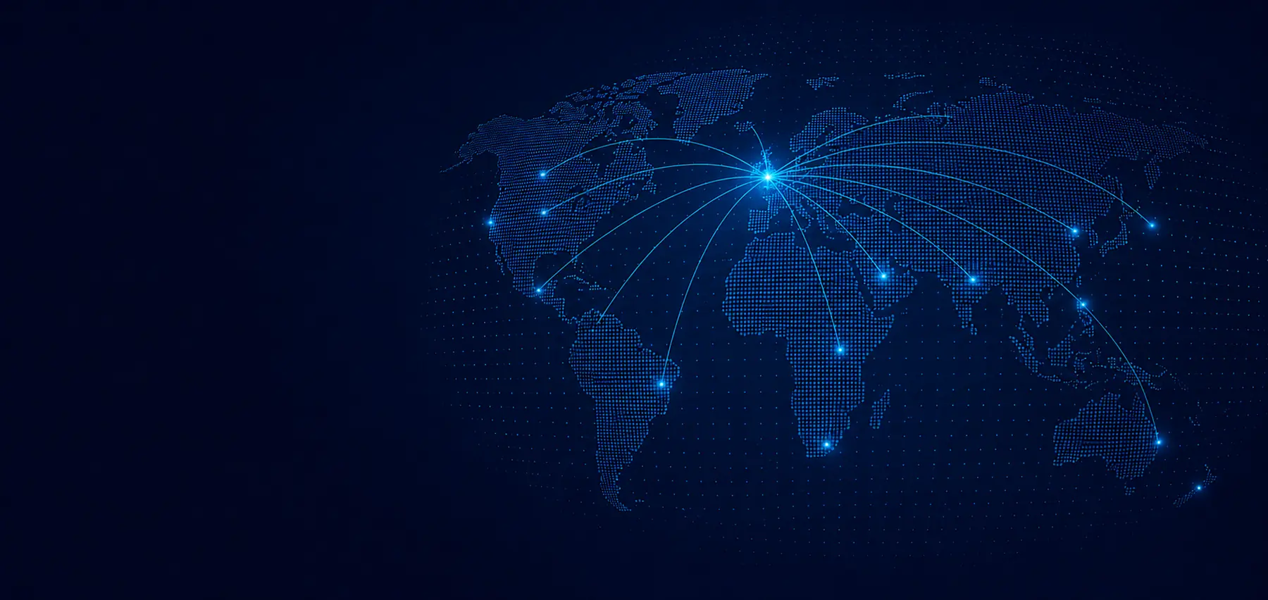 Global network operations visualised at night