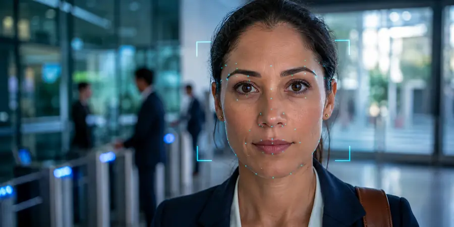 Facial recognition capture at an access point