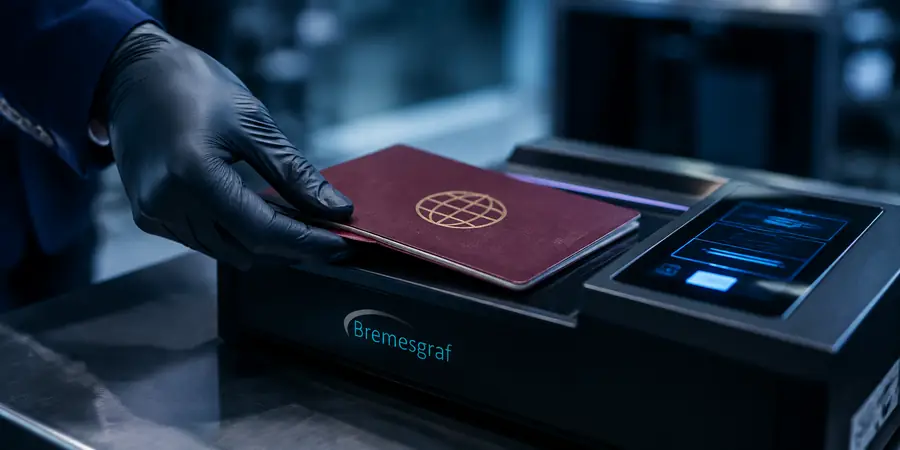 Identity document being verified