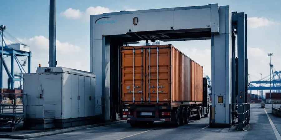Container under large-scale X-ray screening
