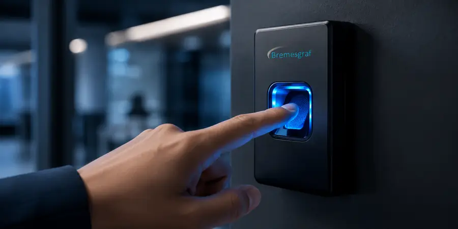 Biometric authentication at a secure entry