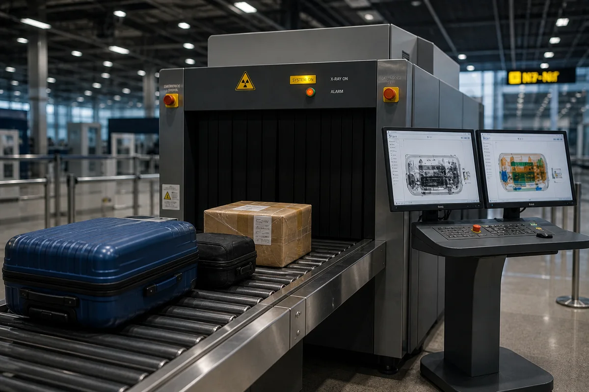 Baggage screening at an airport terminal