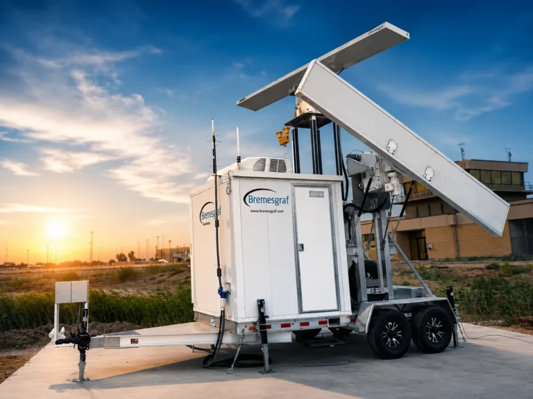 Vehicle-mounted surveillance radar at an airfield